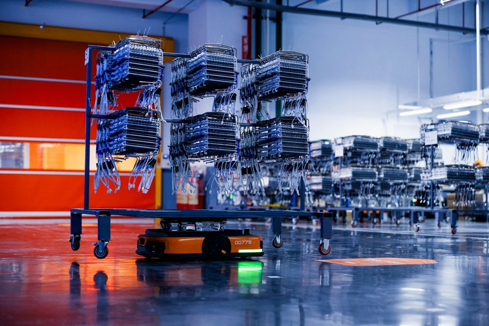 Modern factory floor